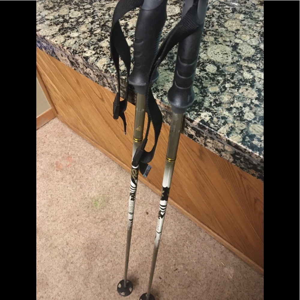 K2 TUNE 3KARAT SKI POLES SIZE 42cm-105cm